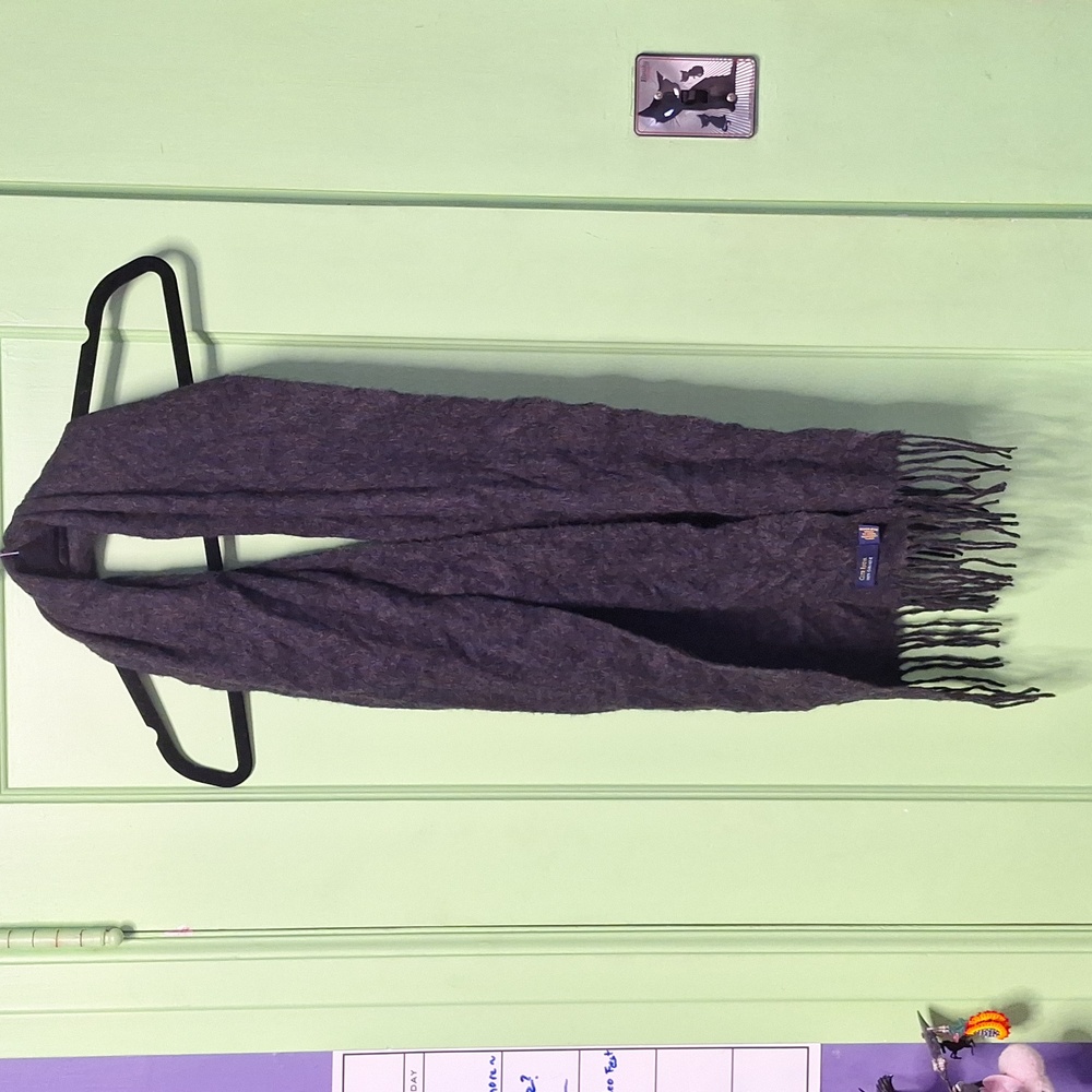 100% cashmere dark grey scarf